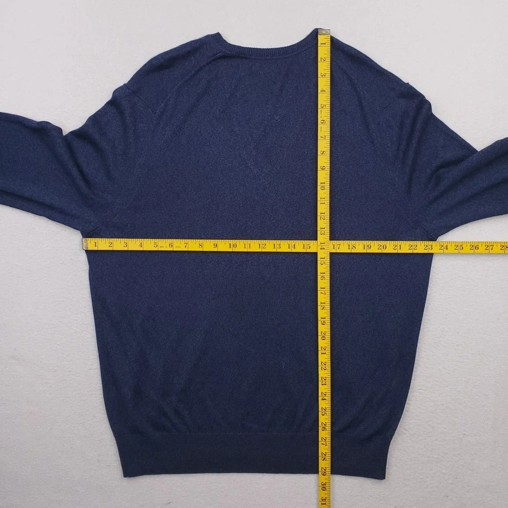 Banana Republic Sweater Mens Extra Large Blue Cashmere Silk Pullover Jumper
